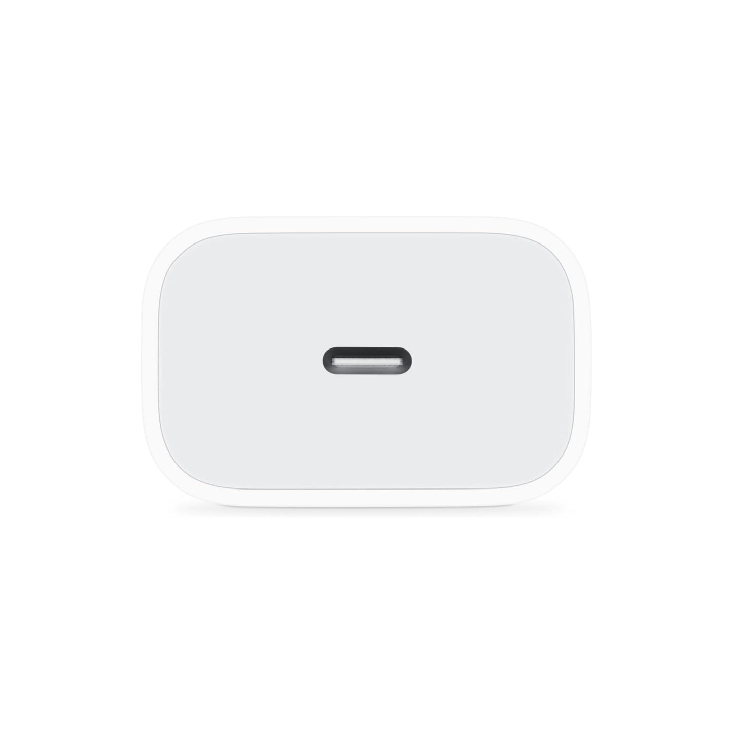 COMBO Cargador 20W Patas Rectas + Cable USB-C a Lightning 1M